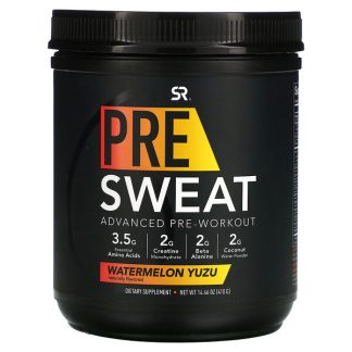 Sports Research, Pre-Sweat Advanced Pre-Workout, Watermelon Yuzu, 14.46 oz (410 g)