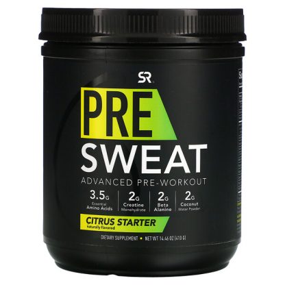 Sports Research, Pre-Sweat Advanced Pre-Workout, Citrus Starter, 14.46 oz (410 g)