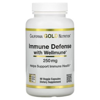 California Gold Nutrition, Immune Defense with Wellmune, Beta-Glucan, 250 mg, 90 Veggie Capsules