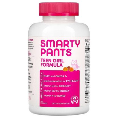 SmartyPants, Teen Girl Formula, Lemon Lime, Mixed Berry, and Orange, 120 Gummies