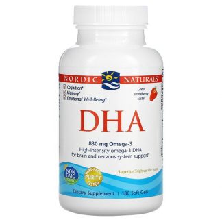 Nordic Naturals, DHA, Strawberry, 180 Soft Gels