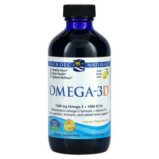 Nordic Naturals, Omega-3D, Lemon, 8 fl oz (237 ml)