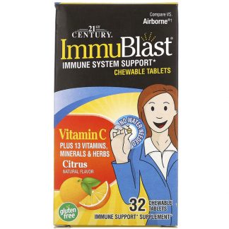 21st Century, ImmuBlast, Vitamin C, Citrus, 32 Chewable Tablets