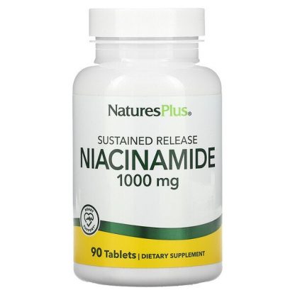 NaturesPlus, Sustained Release Niacinamide, 1000 mg, 90 Tablets