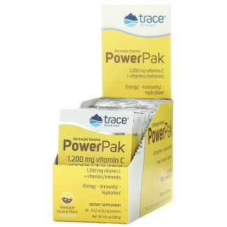 Trace Minerals ®, Electrolyte Stamina PowerPak, Pineapple Coconut, 30 Packets, 0.22 oz (6.1 g) Each