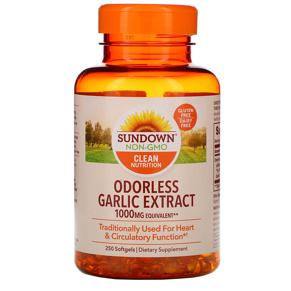 Sundown Naturals, Odorless Garlic Extract, 1,000 mg, 250 Softgels