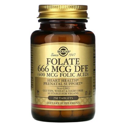 Solgar, Folate, 400 mcg, 250 Tablets