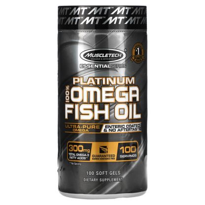 Muscletech, Essential Series, Platinum 100% Omega Fish Oil, 100 Soft Gels