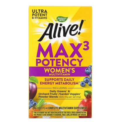 Nature's Way, Alive! Max3 Potency, Women's Multivitamin, 90 Tablets