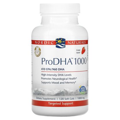 Nordic Naturals, ProDHA 1000, Strawberry , 1000 mg, 120 Soft Gels