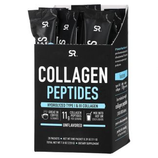 Sports Research, Collagen Peptides, Unflavored, 20 Packets, (11 g) Each