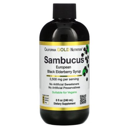 California Gold Nutrition, Adult Sambucus Elderberry, 8 fl oz (240 ml)