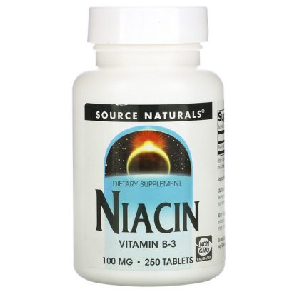 Source Naturals, Niacin, 100 mg, 250 Tablets