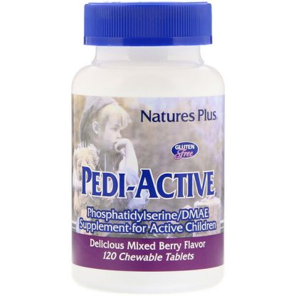 NaturesPlus, Pedi-Active, Supplement For Active Children, Mixed Berry Flavor, 120 Chewable Tablets