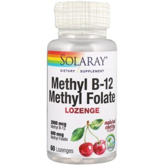 Solaray, Methyl B-12 Methyl Folate, Natural Cherry Flavor, 60 Lozenges