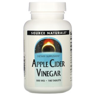 Source Naturals, Apple Cider Vinegar, 500 mg, 180 Tablets