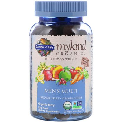 Garden of Life, MyKind Organics, Men's Multi, Organic Berry, 120 Vegan Gummy Drops