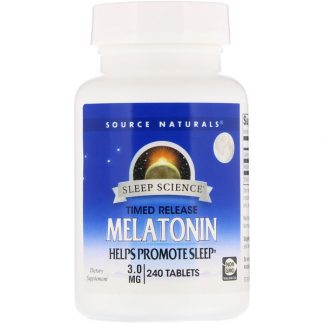 Source Naturals, Melatonin, Timed Release, 3 mg, 240 Tablets