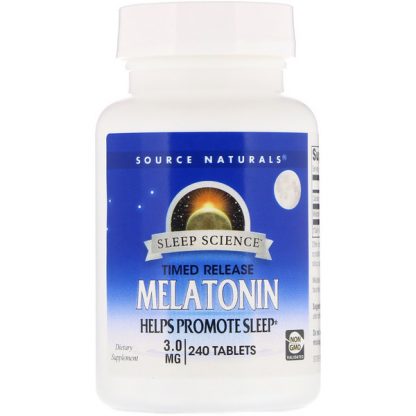 Source Naturals, Melatonin, Timed Release, 3 mg, 240 Tablets