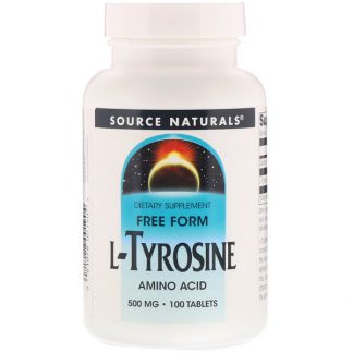 Source Naturals, L-Tyrosine, 500 mg, 100 Tablets