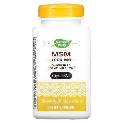 Nature's Way, MSM, 1,000 mg, 200 Vegan Tablets