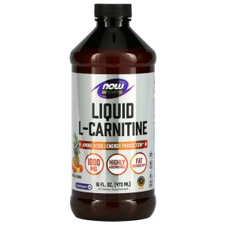 NOW Foods, Sports, L-Carnitine Liquid, Tropical Punch, 1,000 mg, 16 fl oz (473 ml)