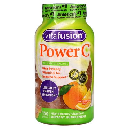 VitaFusion, Power C, High Potency Vitamin C, Natural Orange Flavor, 150 Gummies