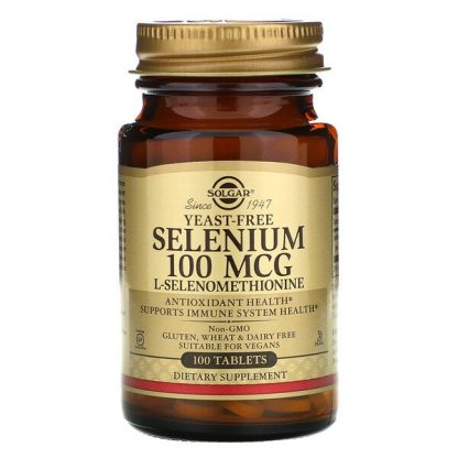 Solgar, Selenium, Yeast-Free, 100 mcg, 100 Tablets