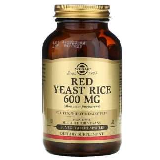 Solgar, Red Yeast Rice, 600 mg, 120 Vegetable Capsules