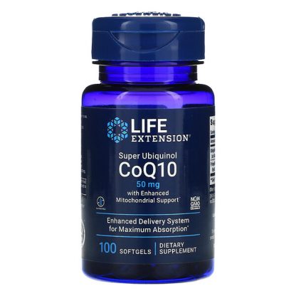 Life Extension, Super Ubiquinol CoQ10 with Enhanced Mitochondrial Support, 50 mg, 100 Softgels