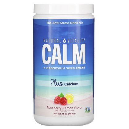 Natural Vitality, CALM Plus Calcium, The Anti-Stress Drink Mix, Raspberry-Lemon Flavor, 16 oz (454 g)