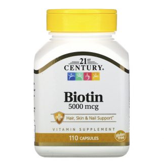 21st Century, Biotin, 5,000 mcg, 110 Capsules