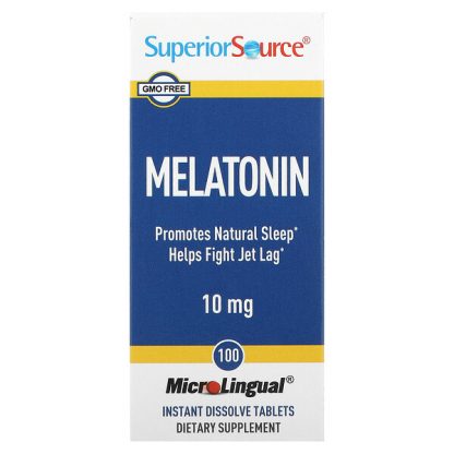 Superior Source, Melatonin, 10 mg, 100 MicroLingual Instant Dissolve Tablets