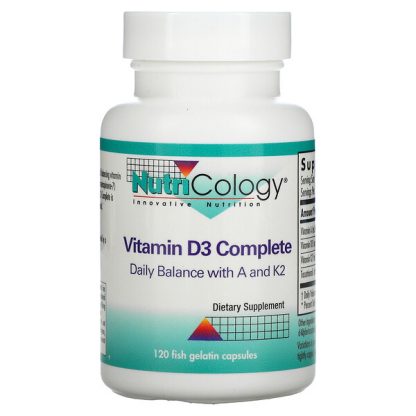 Nutricology, Vitamin D3 Complete, 120 Fish Gelatin Capsules