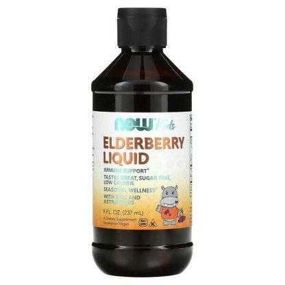 NOW Foods, Elderberry Liquid for Kids, 8 fl oz (237 ml)