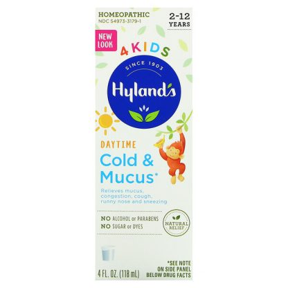 Hyland's, 4 Kids, Cold & Mucus, Daytime, Ages 2-12, 4 fl oz (118 ml)