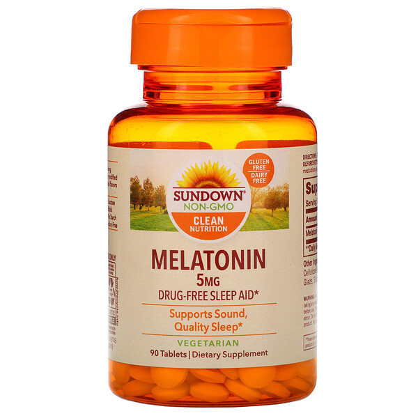 Sundown Naturals, Melatonin, 5 mg, 90 Tablets