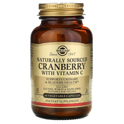 Solgar, Natural Cranberry with Vitamin C, 60 Vegetable Capsules