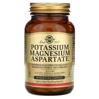 Solgar, Potassium Magnesium Aspartate, 90 Vegetable Capsules