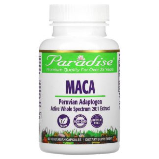 Paradise Herbs, Maca, 60 Vegetarian Capsules