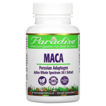 Paradise Herbs, Maca, 60 Vegetarian Capsules