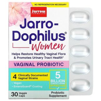 Jarrow Formulas, Jarro-Dophilus, Vaginal Probiotic, Women, 5 Billion, 30 Veggie Caps