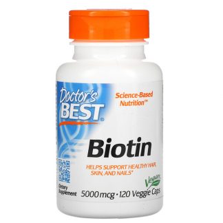 Doctor's Best, Biotin, 5,000 mcg, 120 Veggie Caps