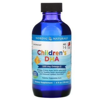 Nordic Naturals, Children's DHA, Ages 1-6, Strawberry, 530 mg, 4 fl oz (119 ml)