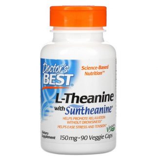 Doctor's Best, L-Theanine with Suntheanine, 150 mg, 90 Veggie Caps