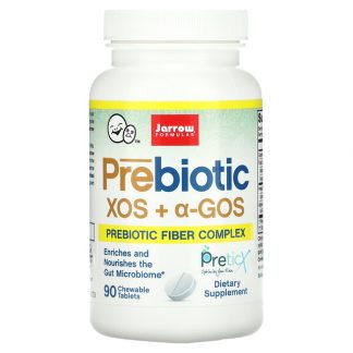 Jarrow Formulas, Prebiotic XOS + a-GOS, 90 Chewable Tablets