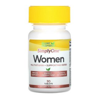 Super Nutrition, SimplyOne, Women, Multivitamin + Supporting Herbs, 30 Tablets