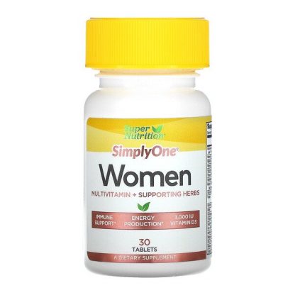 Super Nutrition, SimplyOne, Women, Multivitamin + Supporting Herbs, 30 Tablets