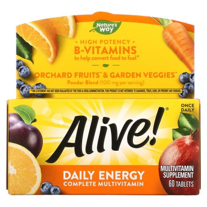 Nature's Way, Alive! Daily Energy, Complete Multivitamin, 60 Tablets