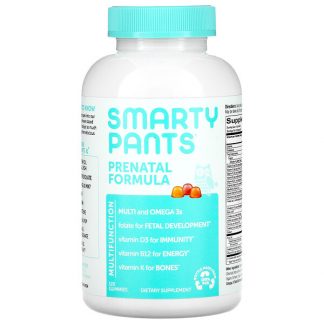 SmartyPants, Prenatal Formula, Lemon, Orange, and Strawberry Banana, 120 Gummies